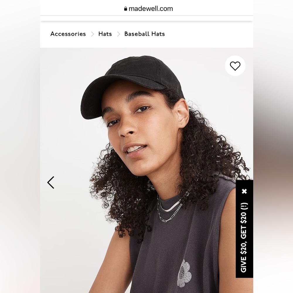 Organic Cotton Broken-In Baseball Cap In True Black